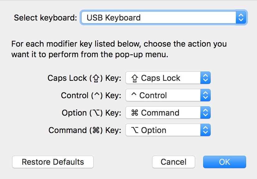 option button for mac on windows keyboard